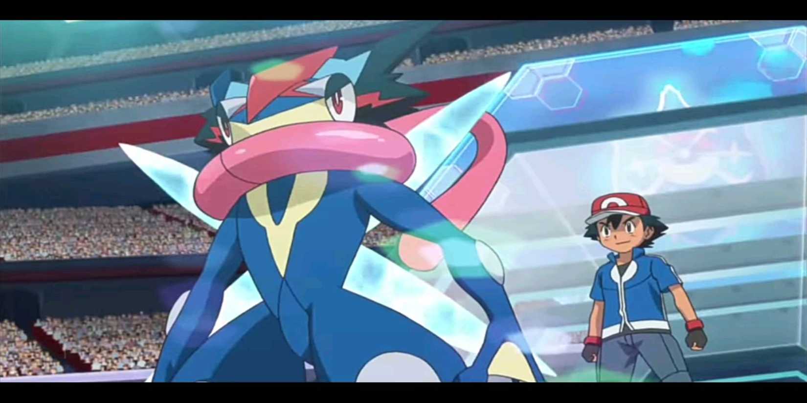 Pokeon X and Y Greninja and Ash Battle Scene Season 19 Episode 100