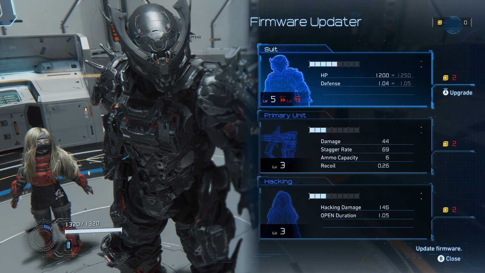 Pragmata Firmware Updater Stat Upgrades