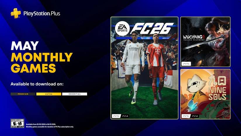 Imagem promocional dos jogos de maio do PlayStation Plus