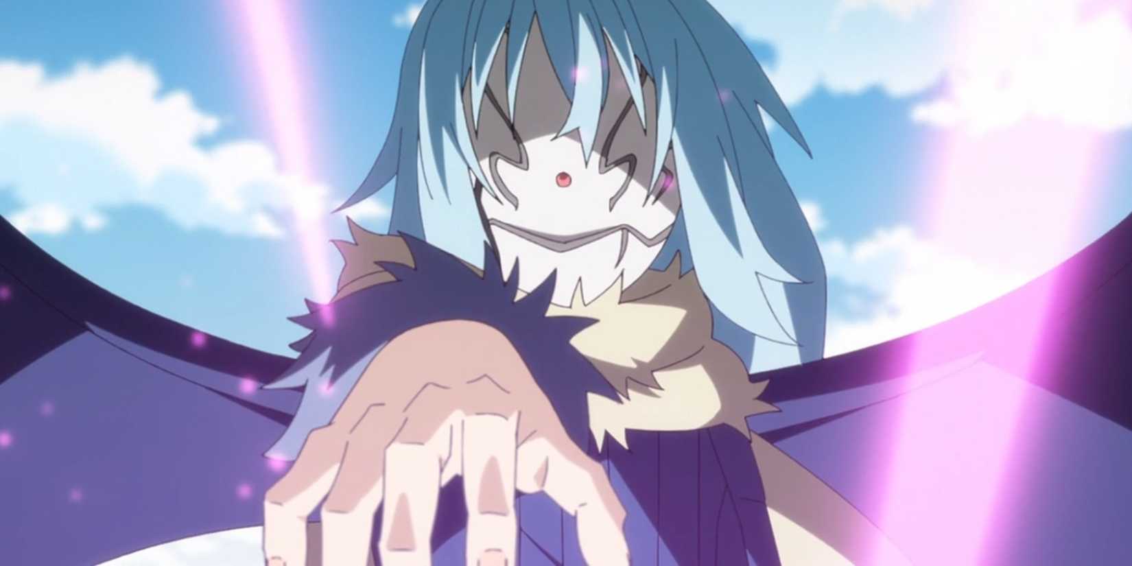 Rimuru casting the megido spell.