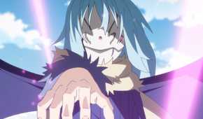 Rimuru casting the megido spell.