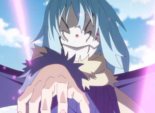 Rimuru casting the megido spell.