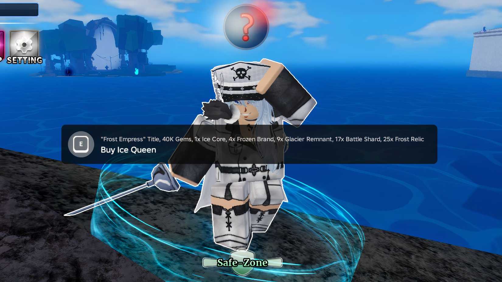 roblox sailor piece buy ice queen boss sword