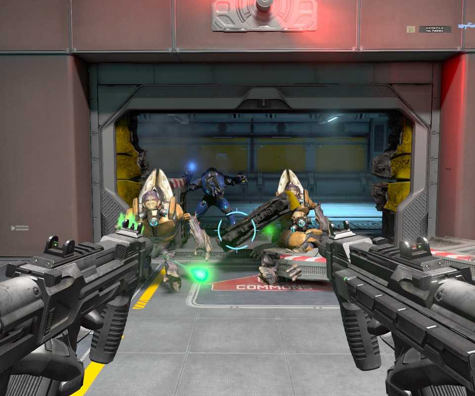 Shooting enemies with two guns in Halo 2 (HD)