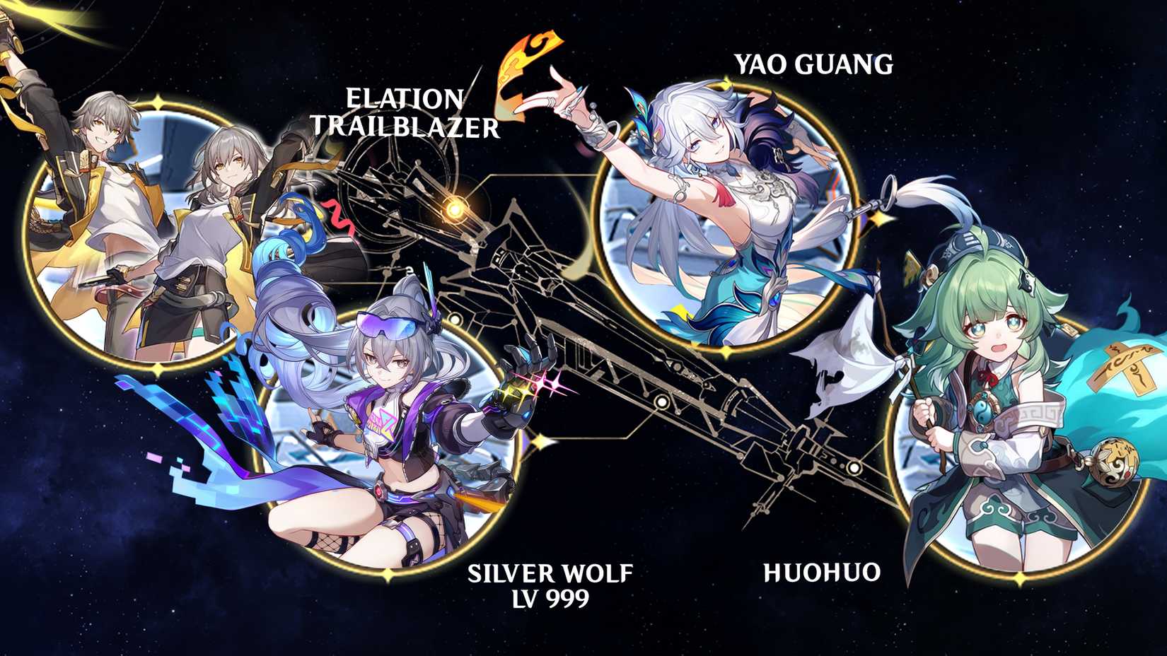 Silver Wolf LV 999-Yao Guang-Huohuo-and Elation Trailblazer Team Composition In Honkai Star Rail