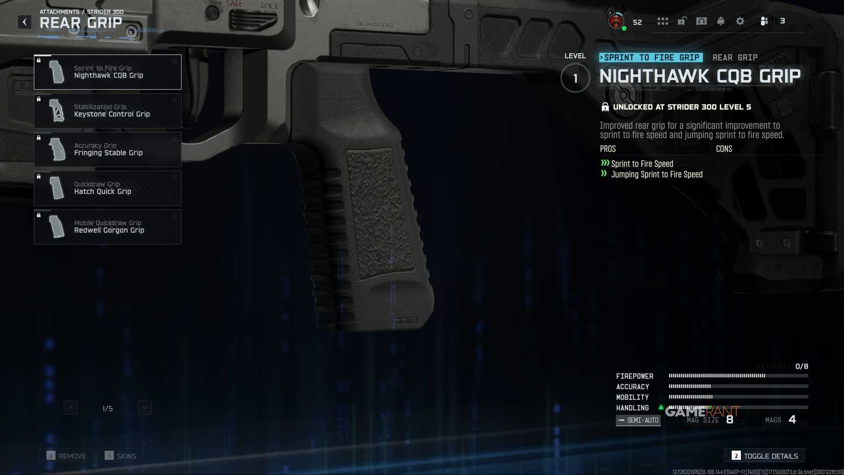 Strider 300 Rear Grips - Black Ops 7