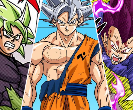 Super Saiyan Broly, Perfected Ultra Instinct Goku, and Ultra Ego Vegeta