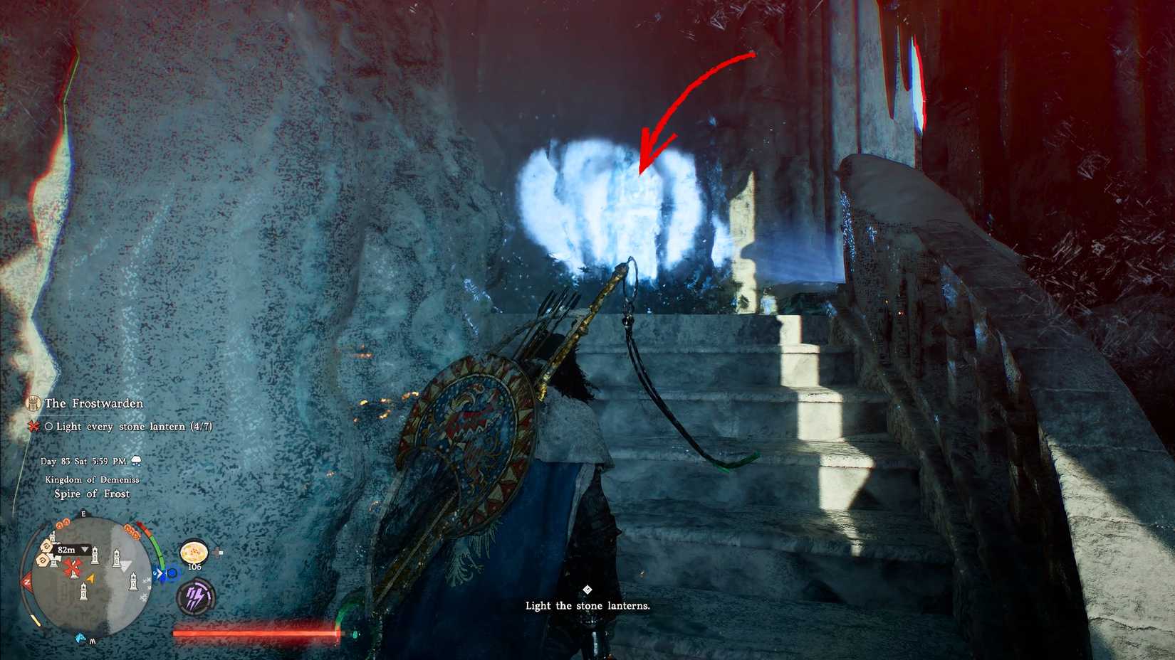 The Frostwarden Quest Lantern 5 Crimson Desert
