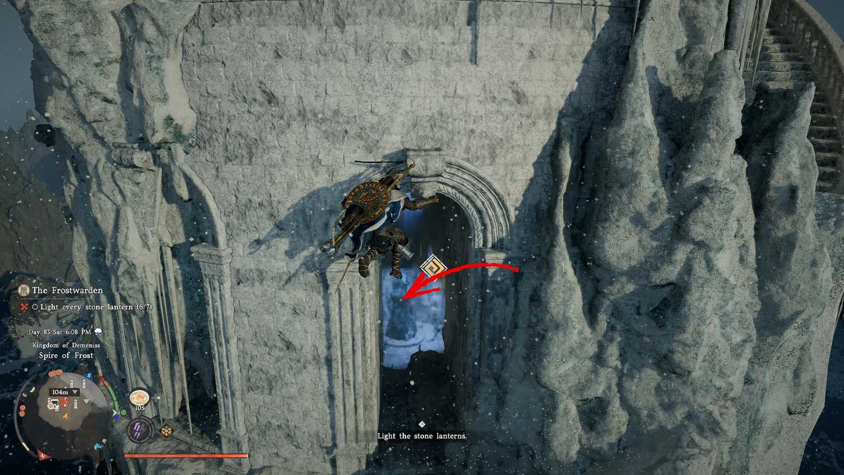 The Frostwarden Quest Lantern 7 Crimson Desert