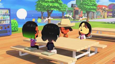 Tomodachi life characters on the table
