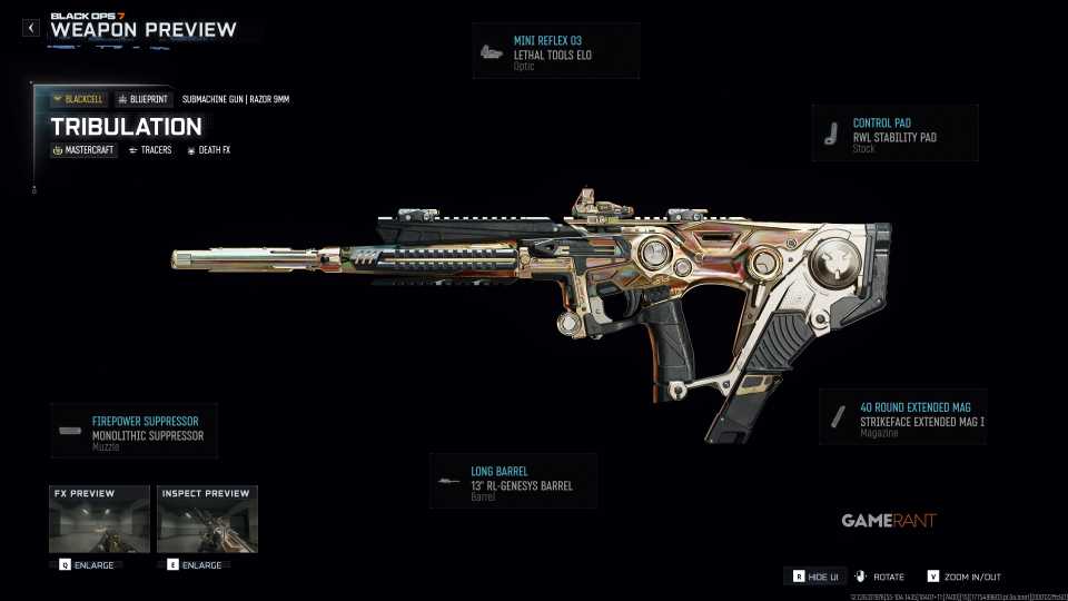 Tribulation Razor 9mm Mastercraft