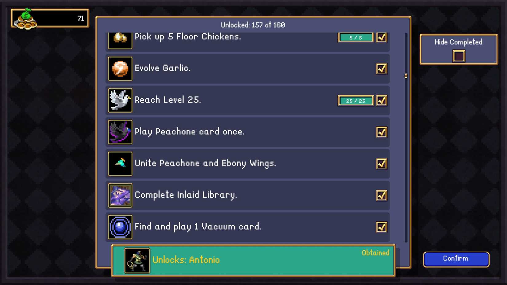 unlocks in vampire crawlers