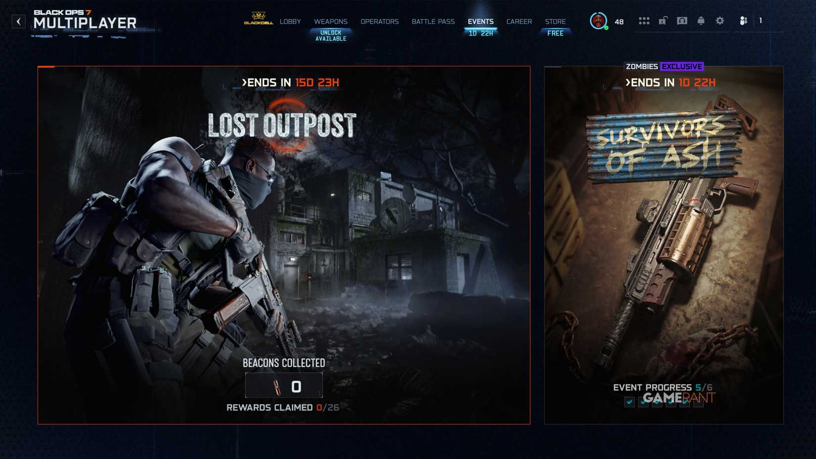 When will the Lost Outpost event end in Black Ops 7 and Warzone?