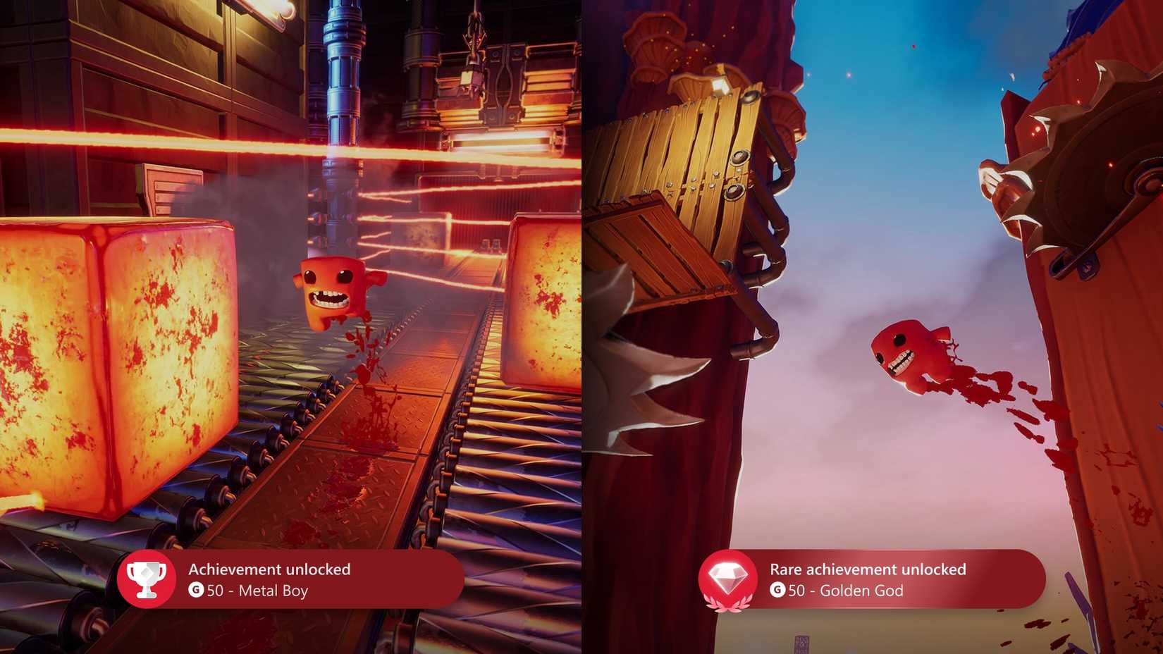 Xbox Super Meat Boy Achievement with new animations