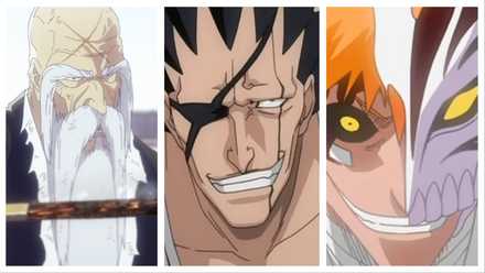Yamamoto, Kenpachi, Ichigo with a mask