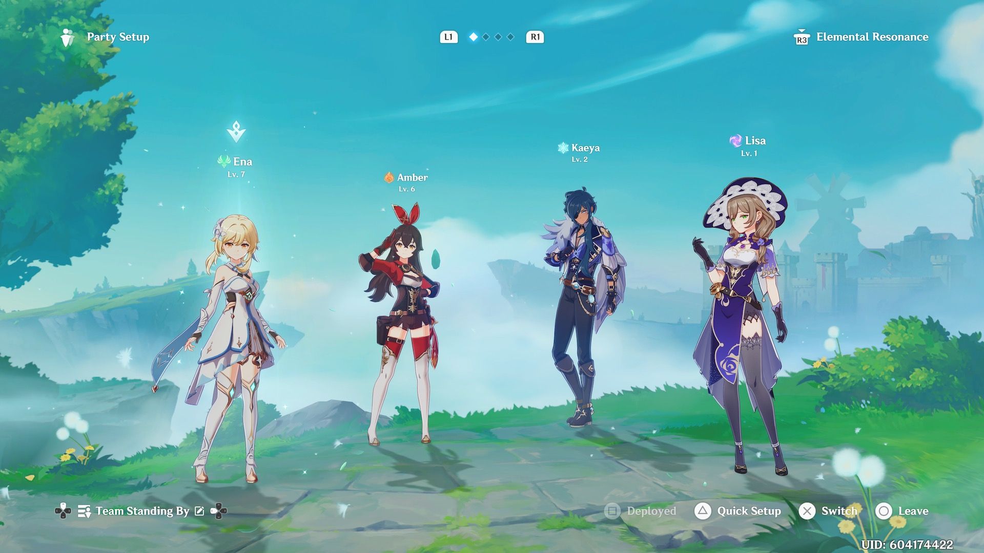 Your characters in Genshin Impact (2020)