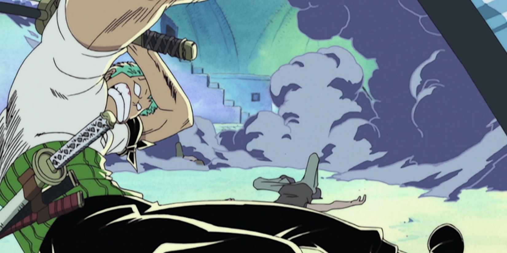Zoro defeating the Baroque Works members in one piece