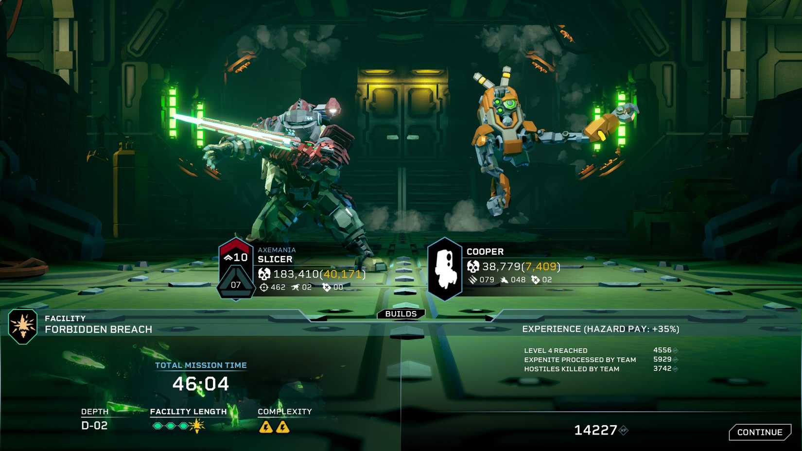 DRG Rogue Core Slicer Solo Win Screen