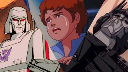 A collage of stills from The Transformers: The Movie