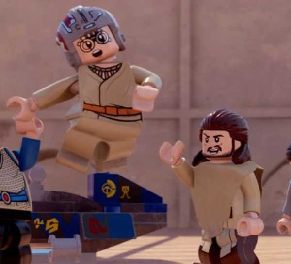 A scene featuring characters in Lego Star Wars The Skywalker Saga