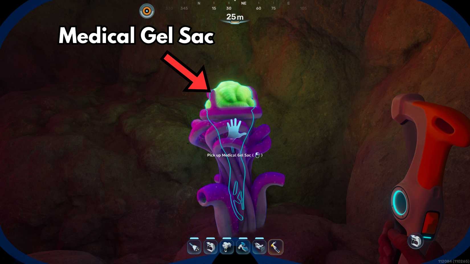 Acidic Raion Pouch in Subnautica 2 medical gel sac