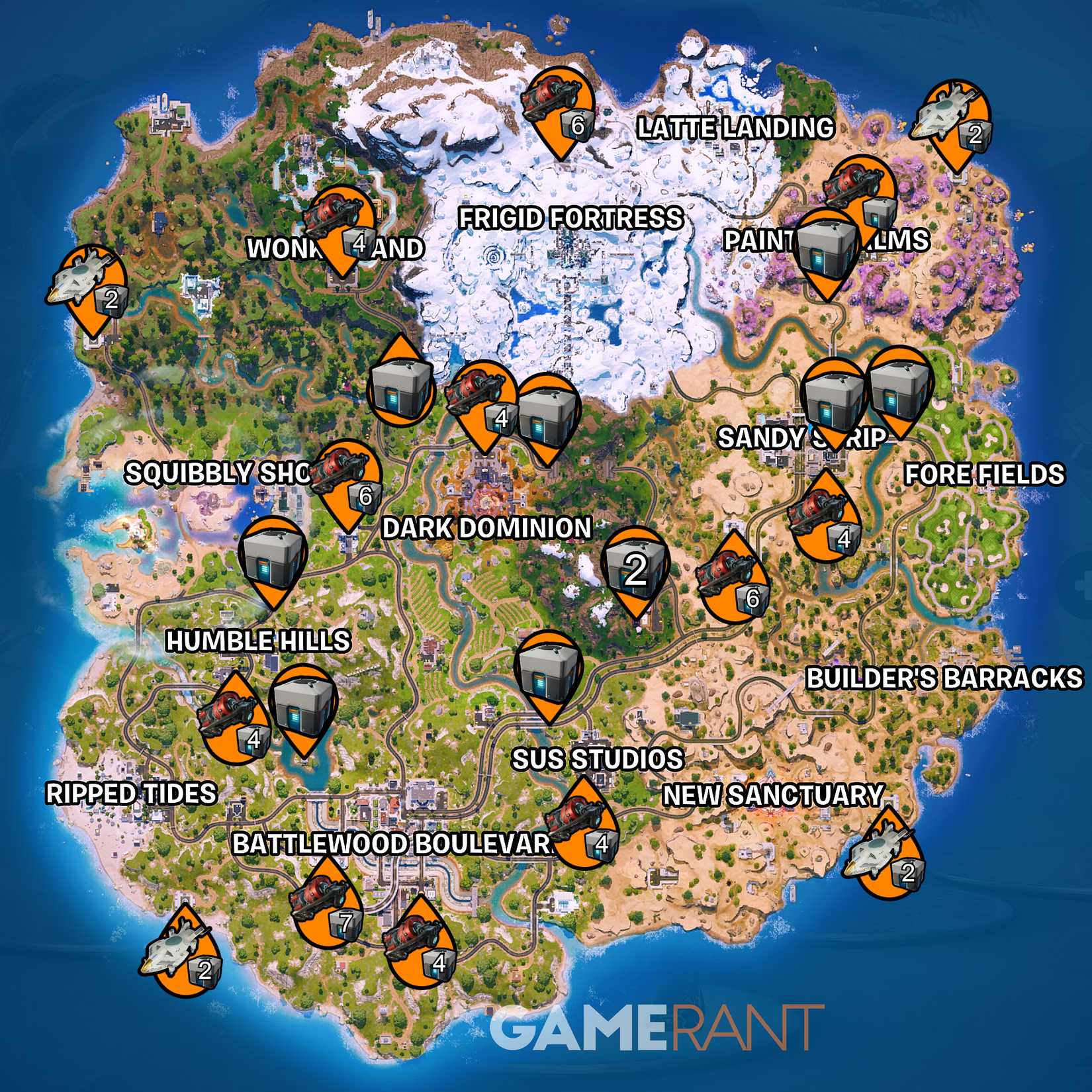 All Overwatch - Fortnite Cache Locations