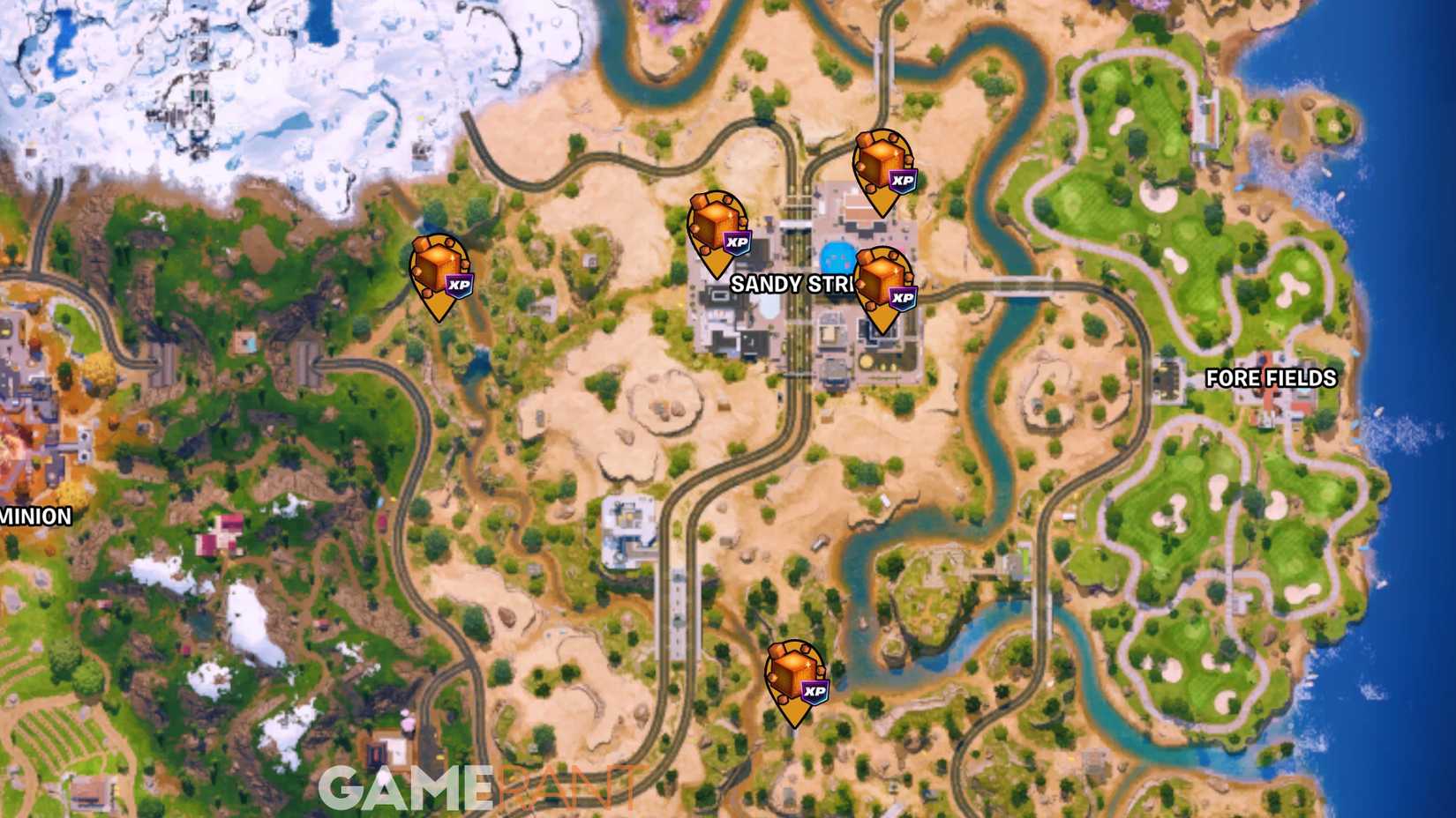 All Sandy Strip Chaos Cube Locations