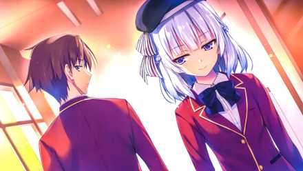 picture: ayanokoji and sakayanagi in classroom of the elite.