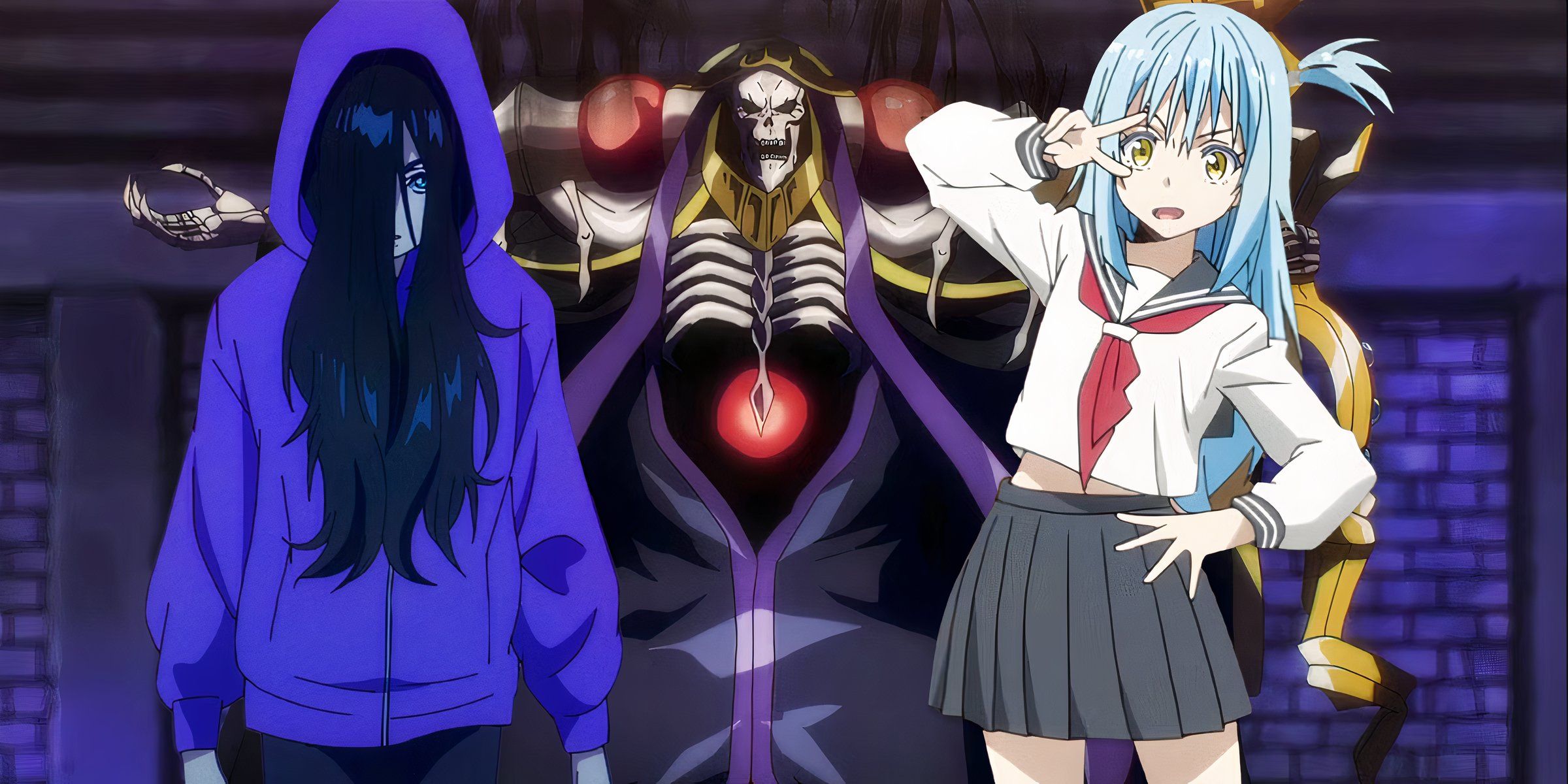 best isekai anime with op mcs, overlord's ainz with Zenshu's natsuko and Tensura's rimuru