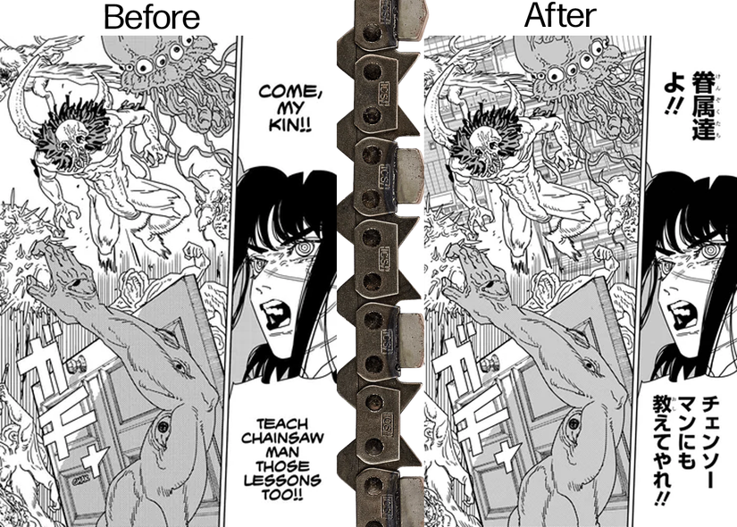 Chainsaw Man Volume 23 Before & After