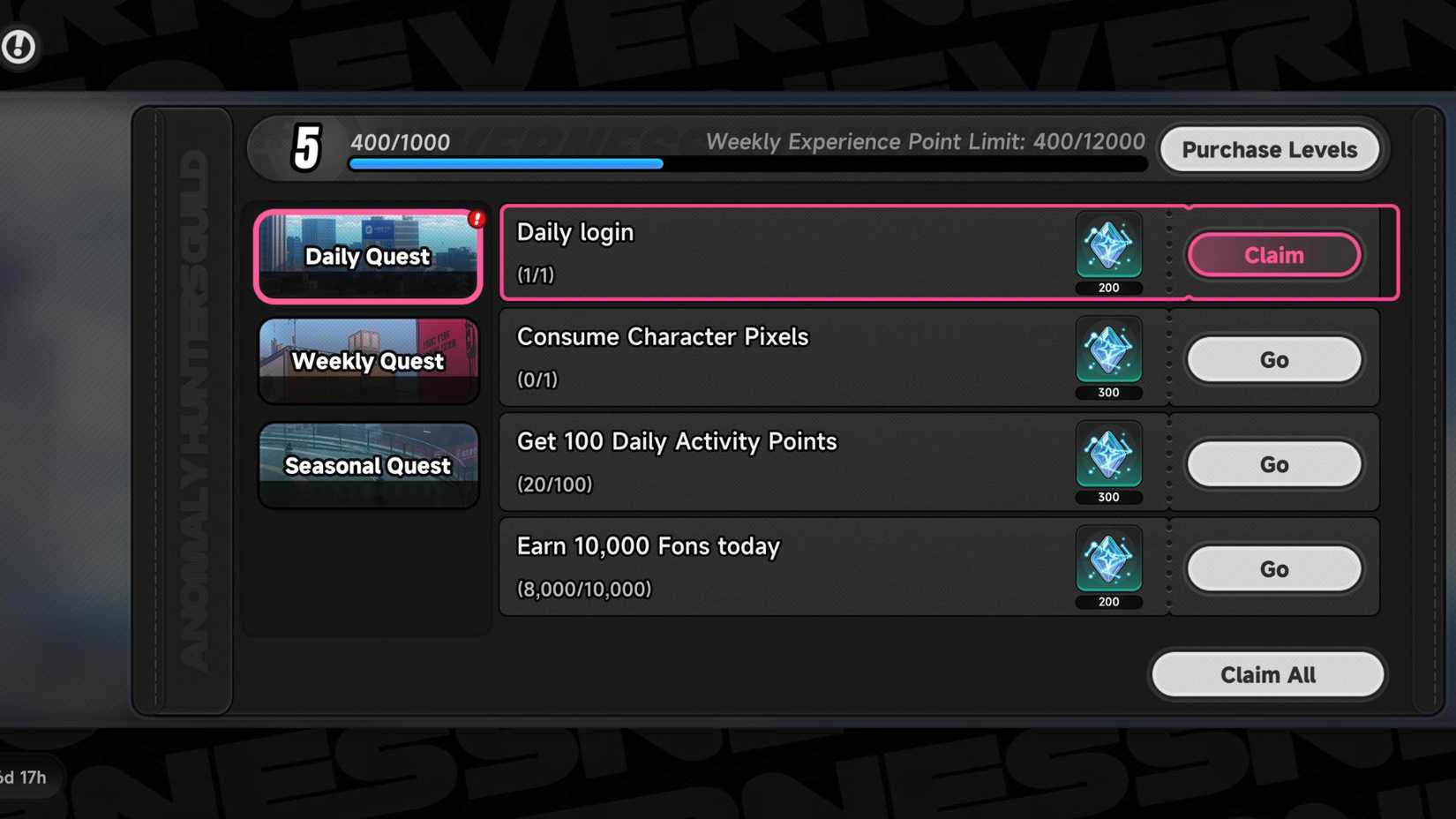 Circle Bounty Daily Quests Neverness to Everness