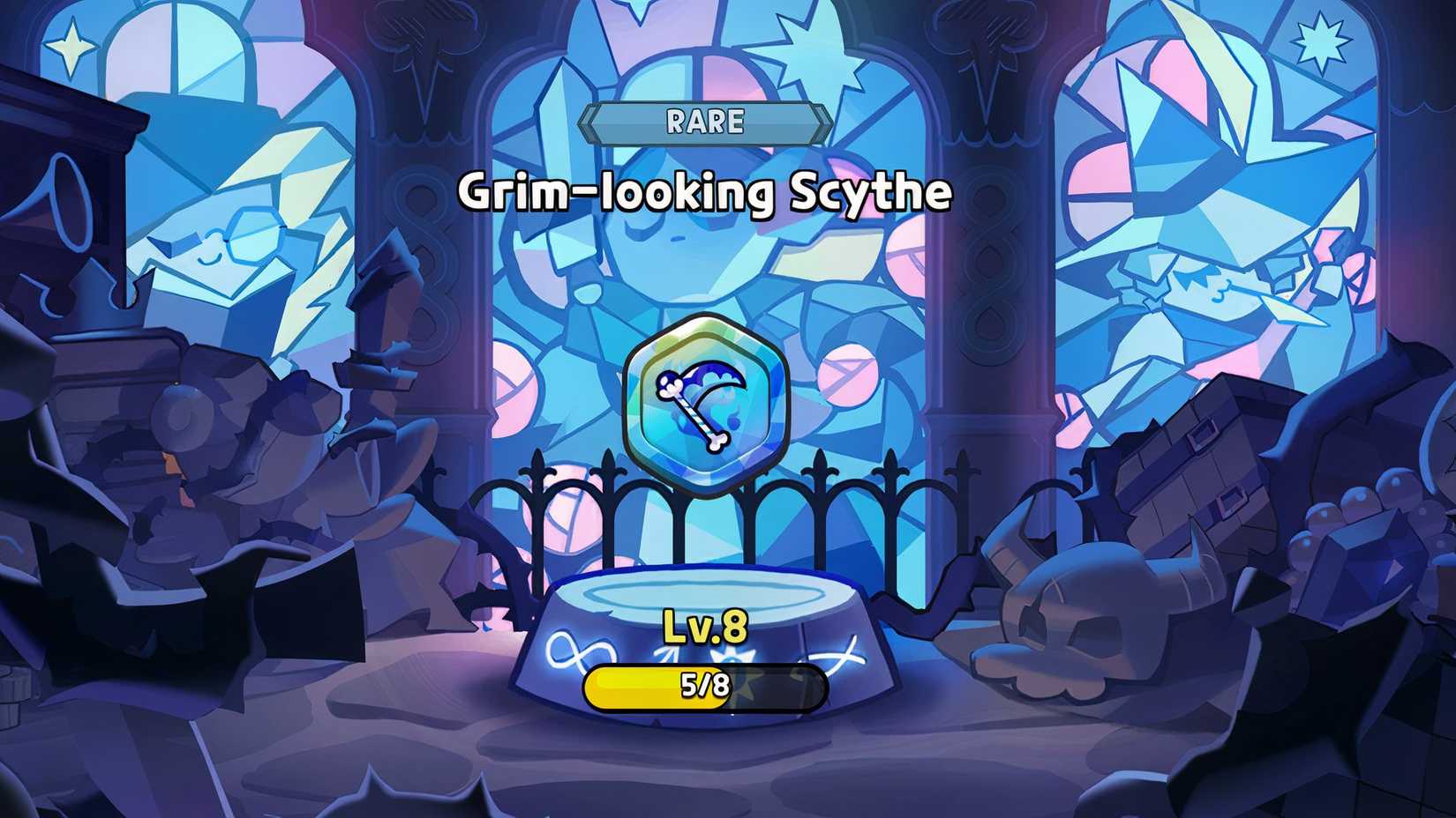 cookie run kingdom grim looking scythe treasures