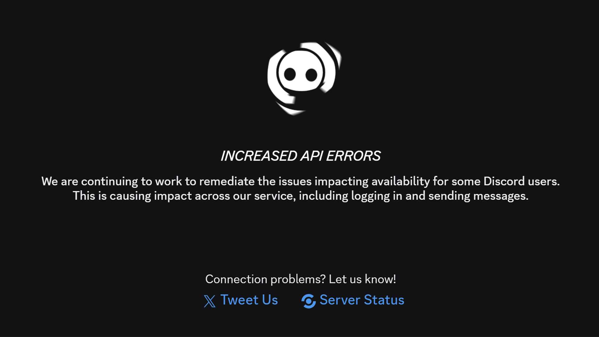Api Error Discord Discord Is Down Right Now