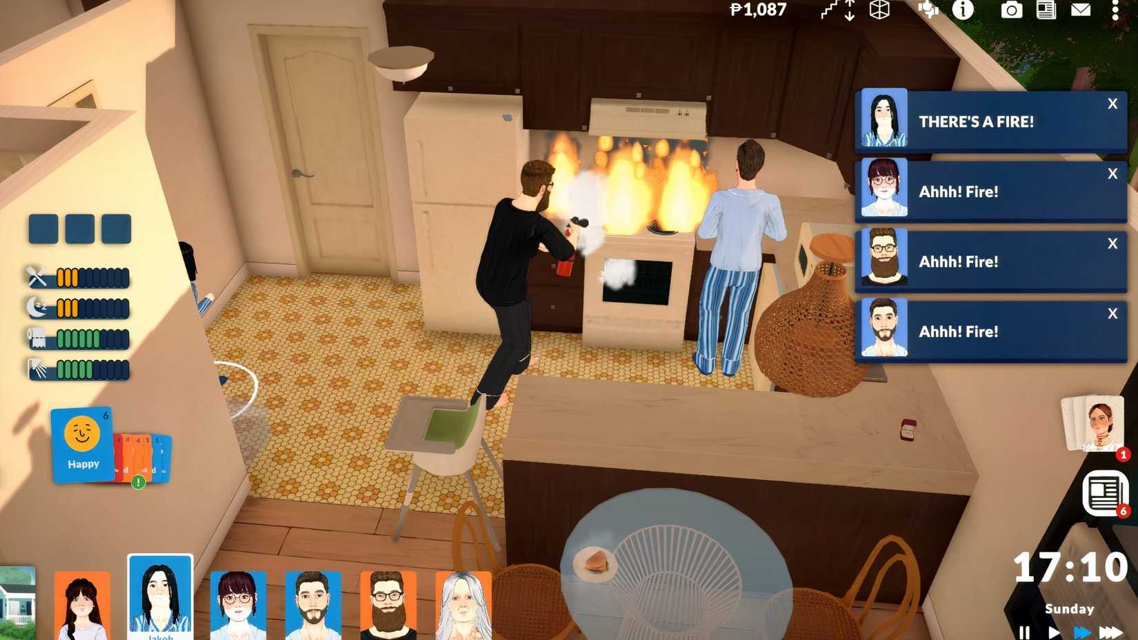 extinguish fire in paralives 