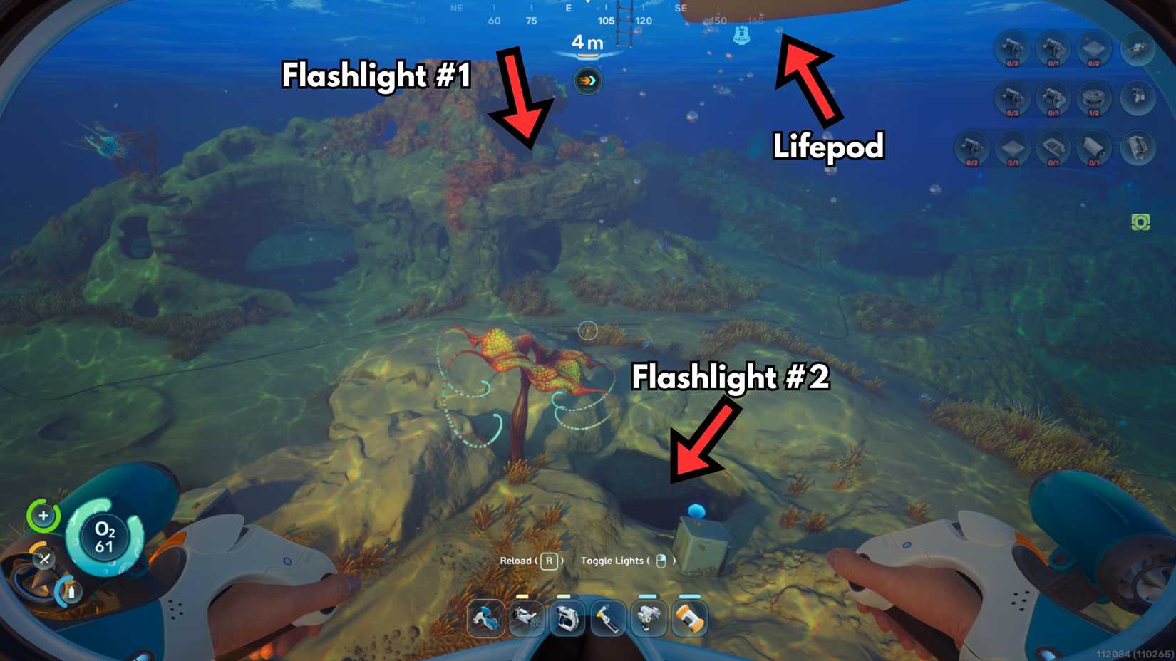 Flashlight Blueprint locations ubnatuica 2