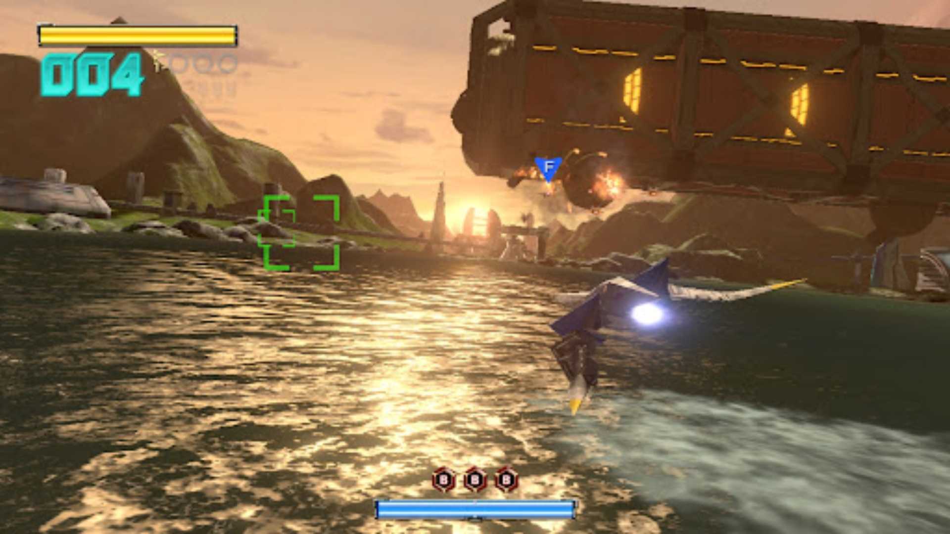 Terbang di atas air di Star Fox Zero (2016)