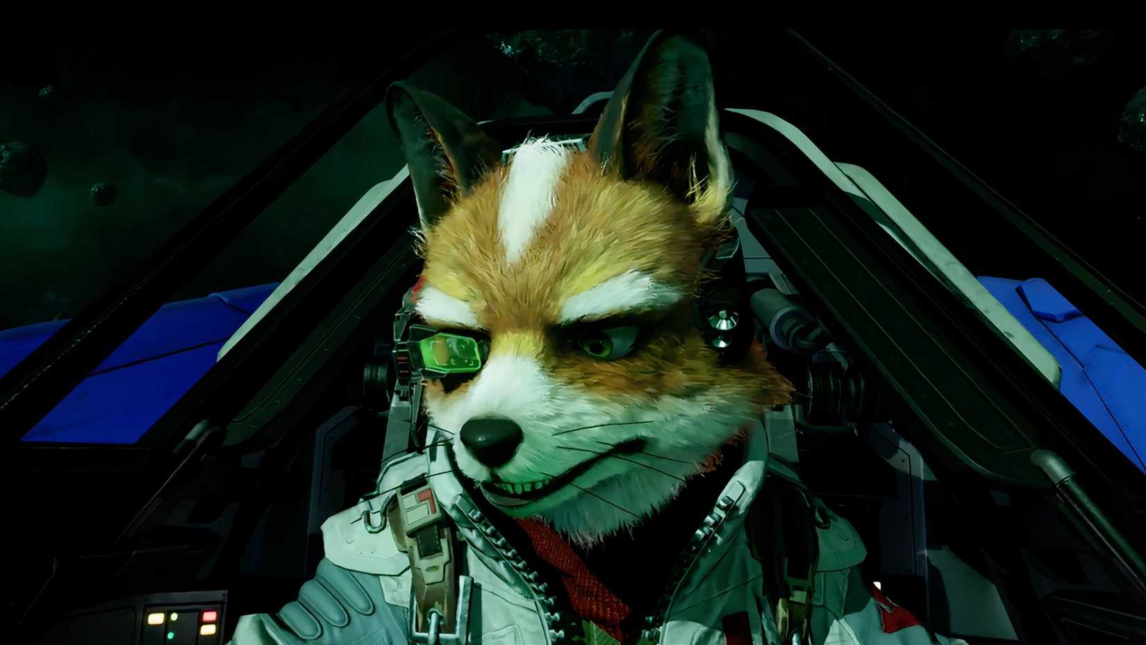 Fox looking at his console in Star Fox (2026)