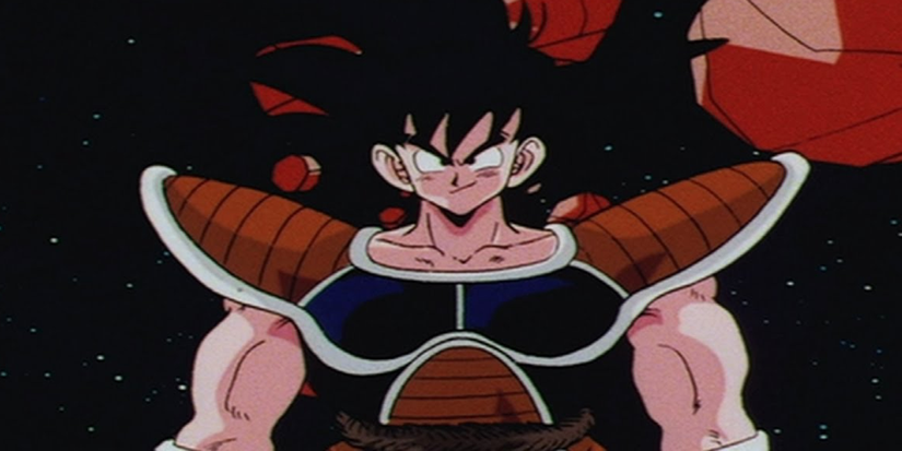 Goku wears Saiyan armor