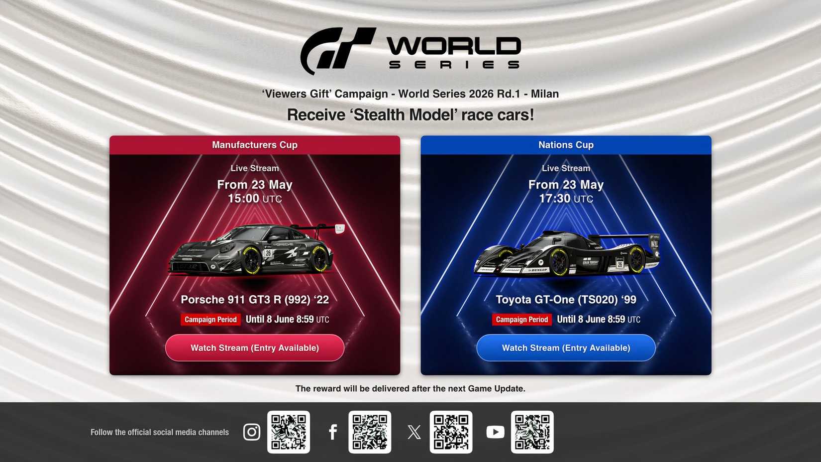 limited-edition stealth models of porsche gt3 r and toyota gt-one paint jobs in gran turismo 7