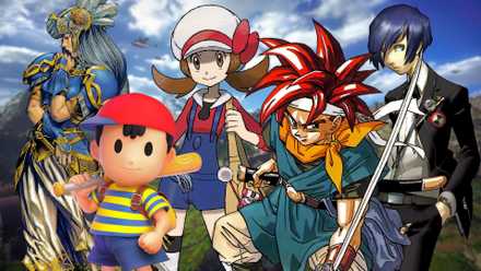 greatest turn based jrpg masterpieces of all time ranked. Valkyrie Profile, Earthbound, Pokemon SoulSilver, Chrono Trigger, Persona 3 are shown.