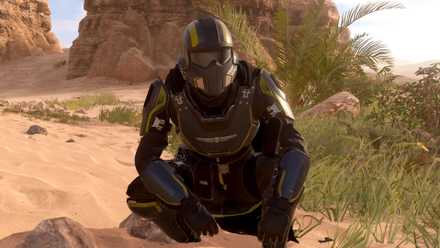 helldivers 2 kneeling helldiver soldier