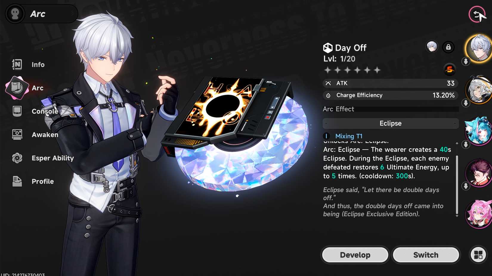 how to get day off s rank arc in nte