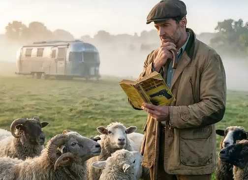 Hugh Jackman membaca untuk kawanan domba di The Sheep Detectives