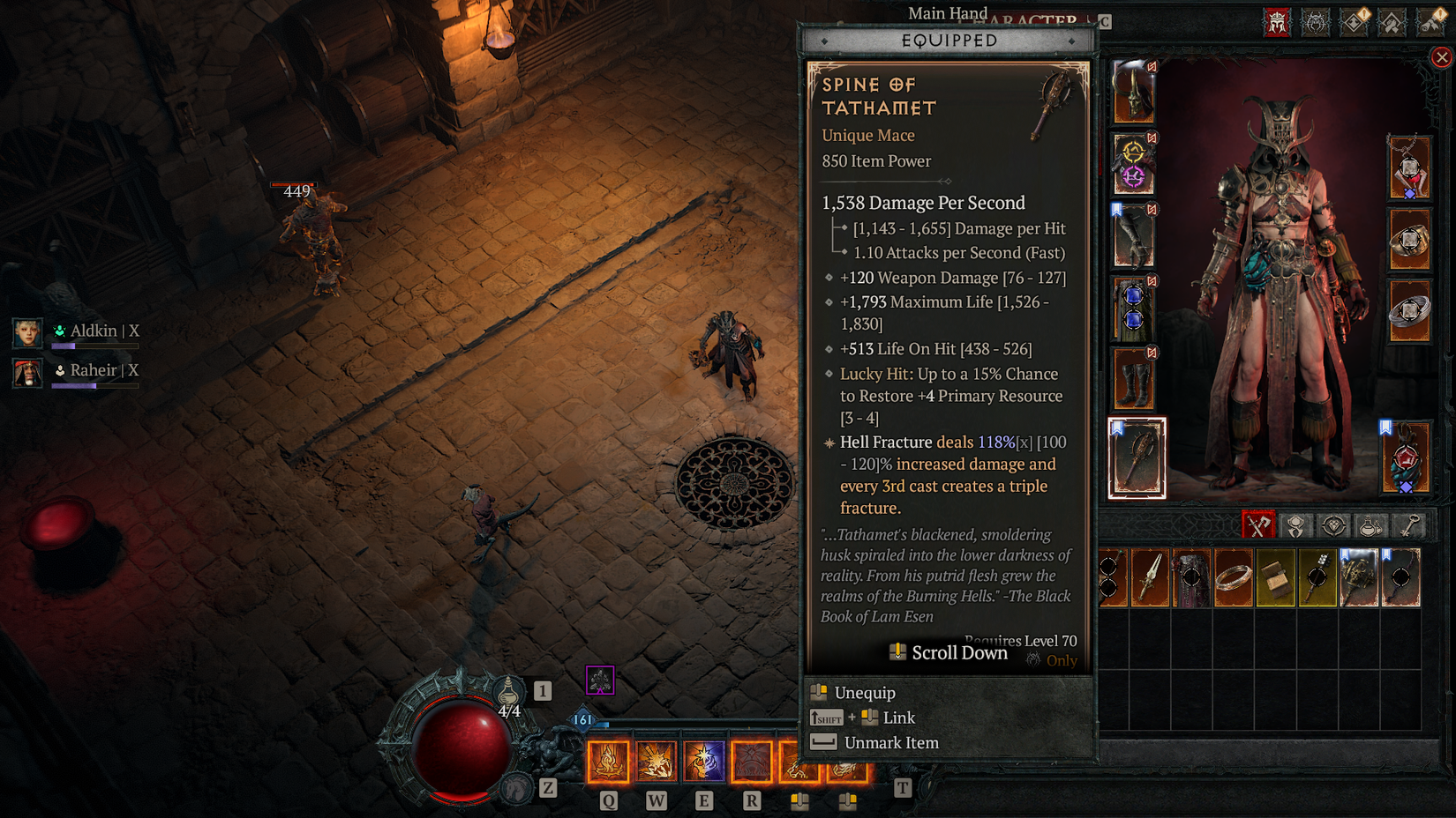 D4 Spine of Tathamet Description
