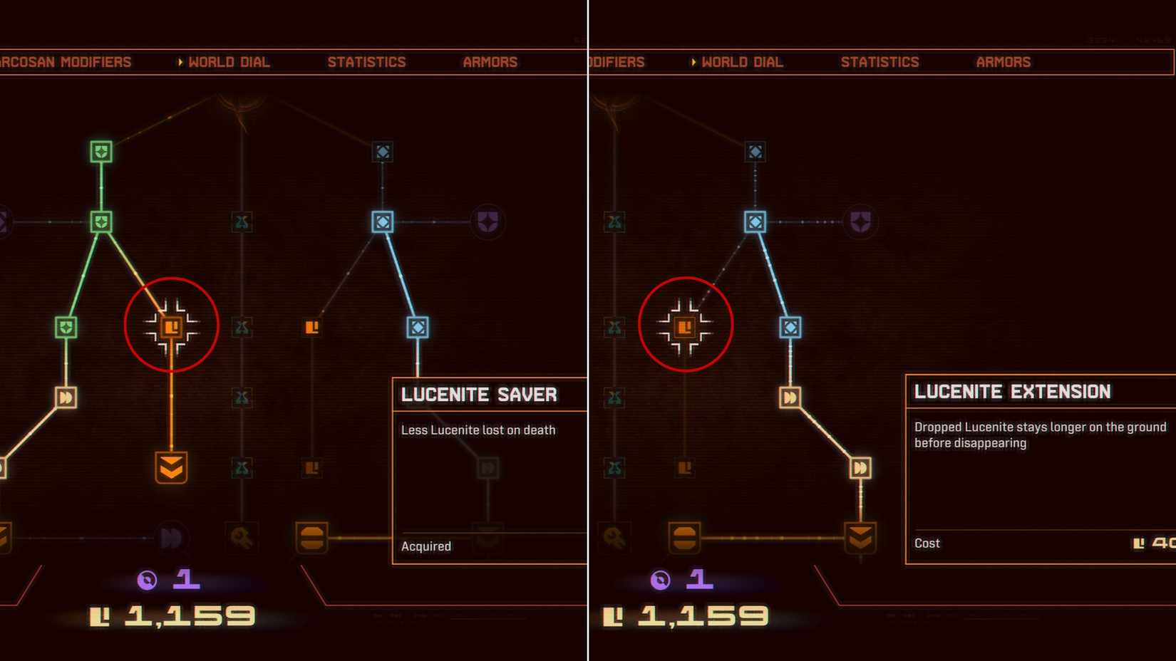 Improve skills in the Saros lucenite collection