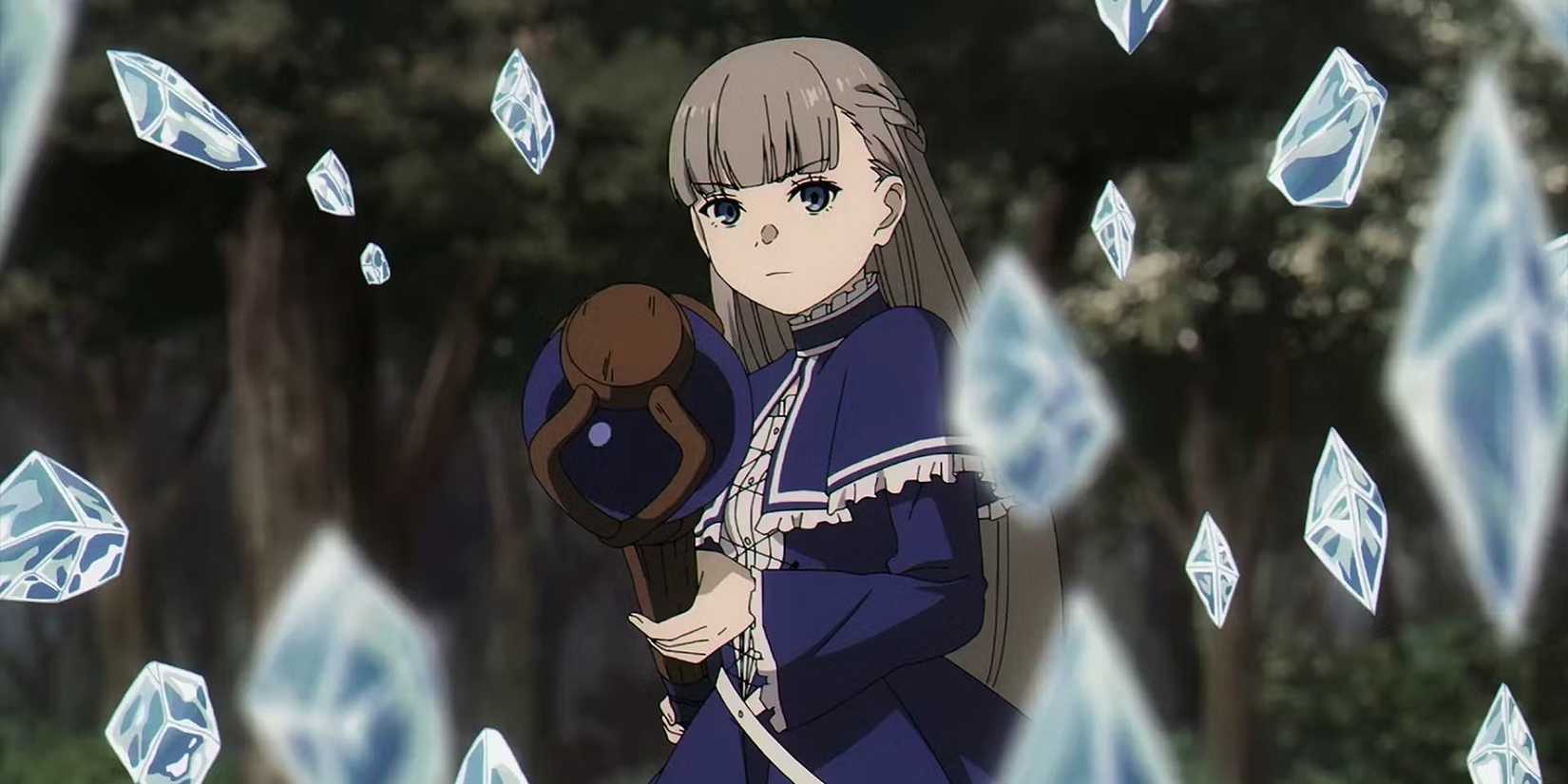 Lawine uses her ice magic.