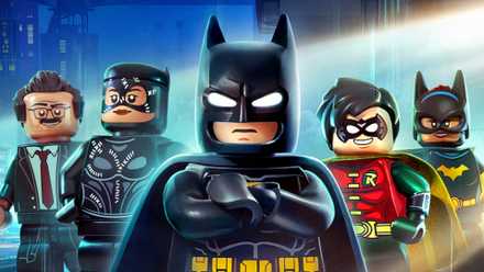 Batman, Robin, Batgirl, Catwoman, and Jim Gordon in the LEGO Batman: Legacy of the Dark Knight character lineup