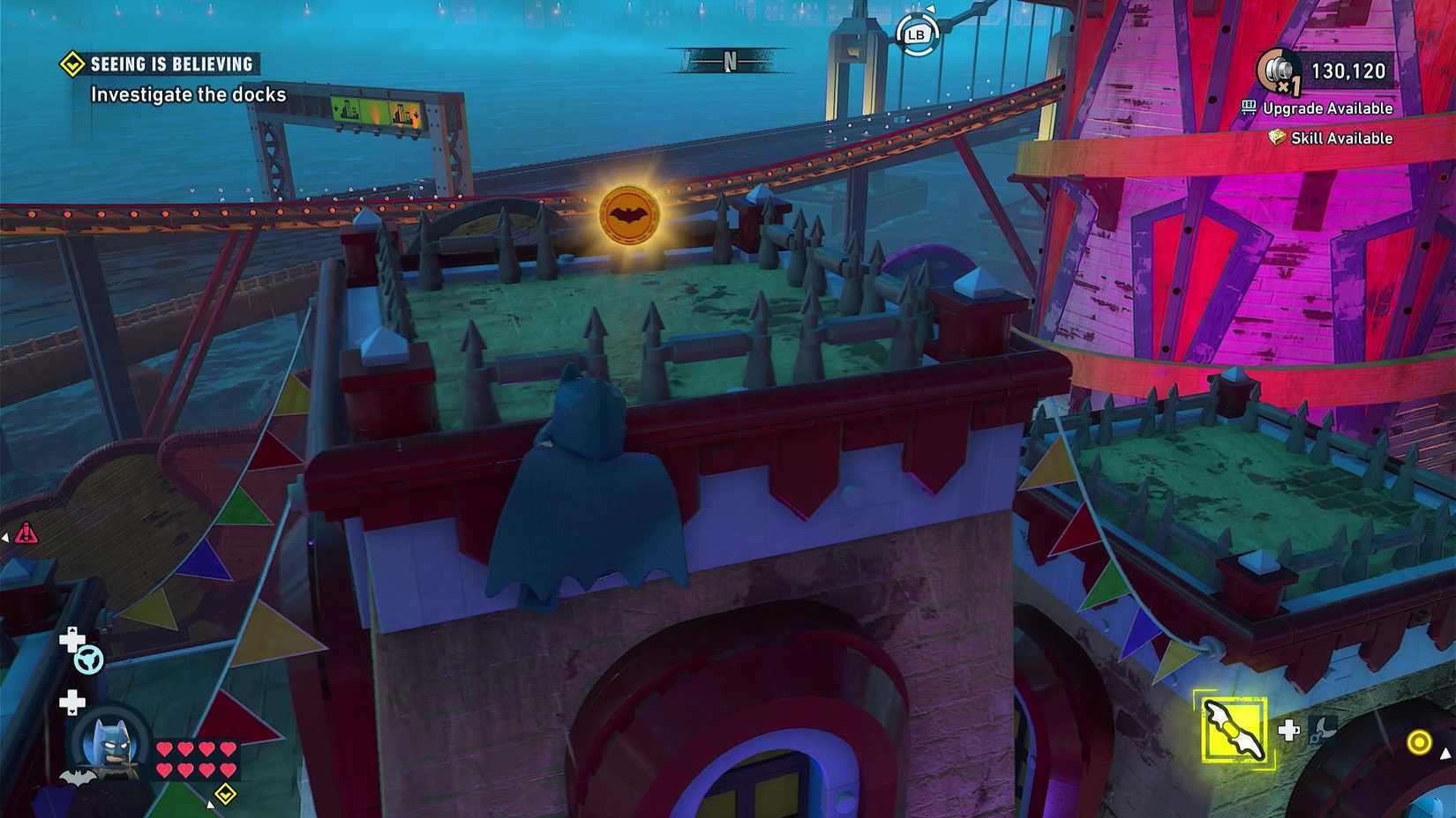 Glowing Bat-Symbol collectible in LEGO Batman Legacy of the Dark Knight