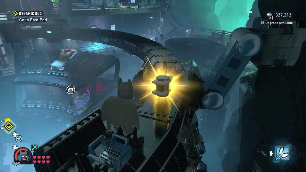 Localiza&ccedil;&atilde;o do Minikit 6 acima da Garagem em LEGO Batman Legacy of the Dark Knight