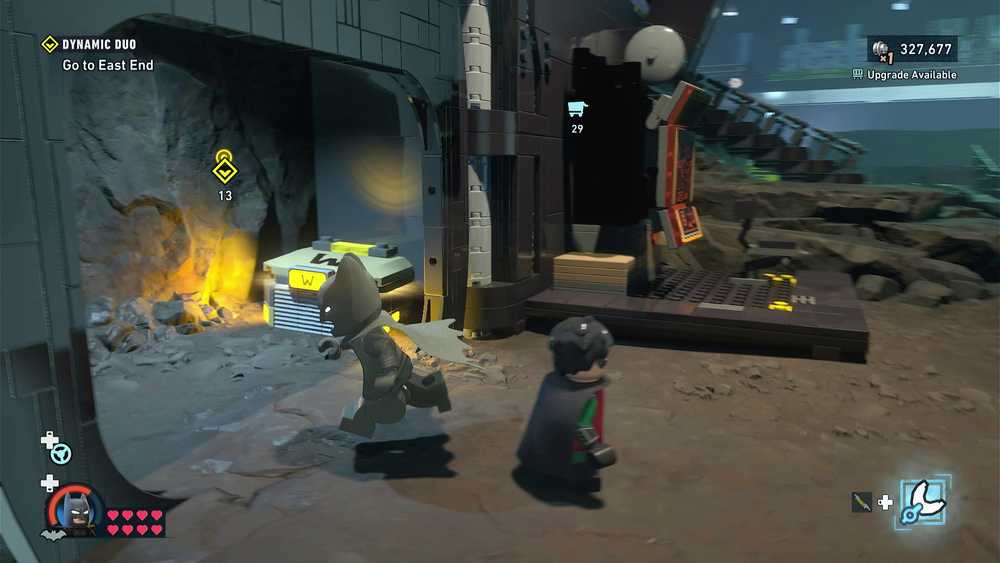 Localiza&ccedil;&atilde;o da WayneTech Cache 3 perto do Su&iacute;te Vault em LEGO Batman Legacy of the Dark Knight